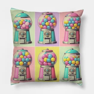 Retro Bubble Gum Machine Pillow