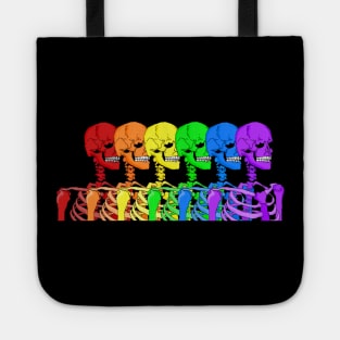 Gay Skeleton Rainbow Tote