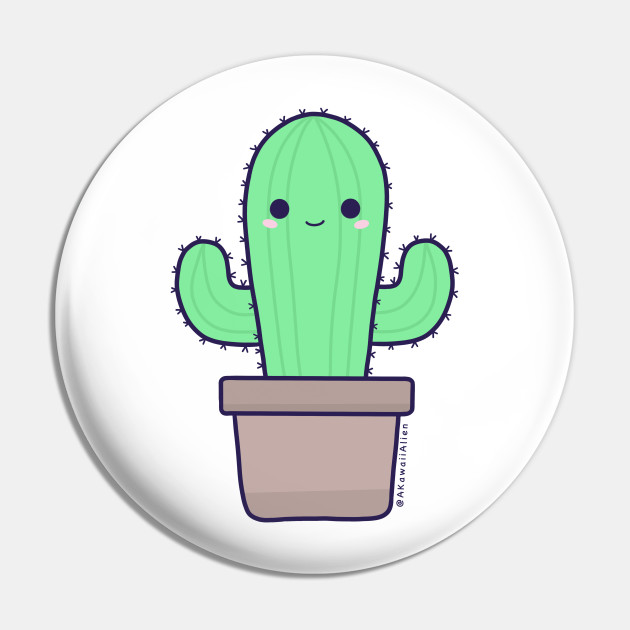 Kawaii Cactus Cactus Pin Teepublic