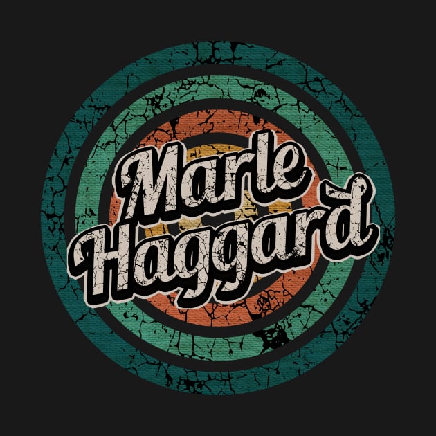 Marle Haggard // Retro Circle Crack Vintage by People Mask