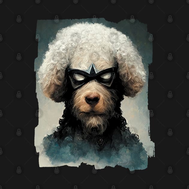 Superhero Poodle Dog by TMBTM