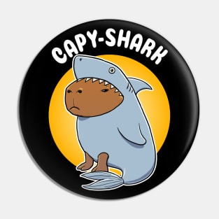 Capyshark Capybara Shark Costume Pin