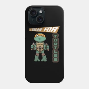 I break for turtles Michelangelo Phone Case