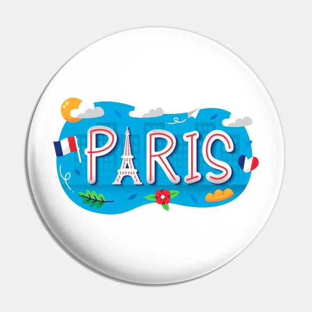 PARIS Pin by Mako Design 