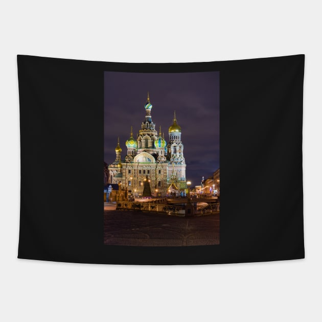 Church of the Savior on Spilled Blood, St. Petersburg, Russia Tapestry by auradius