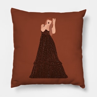 eras tour evermore gown outfit Pillow