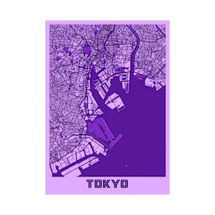 Tokyo - Japan Lavender City Map T-Shirt