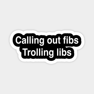 Calling out fibs  Trolling libs Magnet