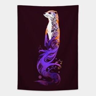 An otter spirit watercolor Tapestry