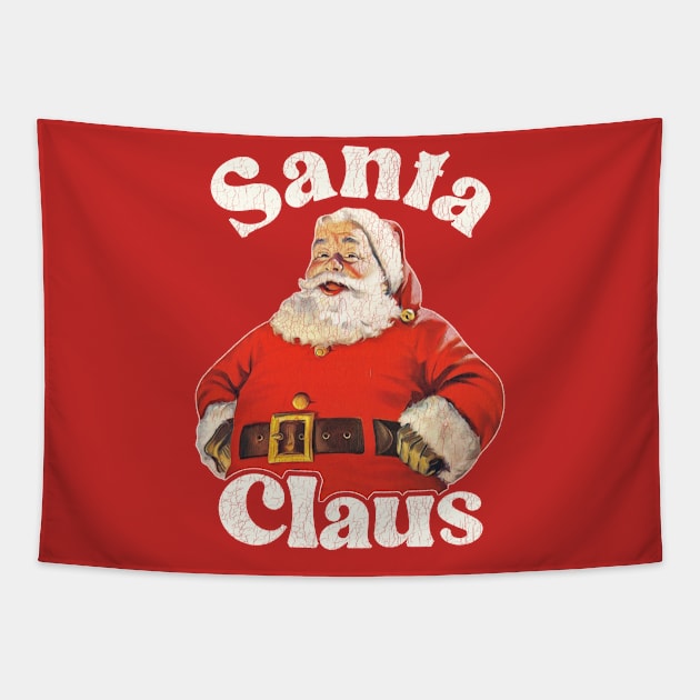 Vintage Jolly Santa Claus Tapestry by darklordpug