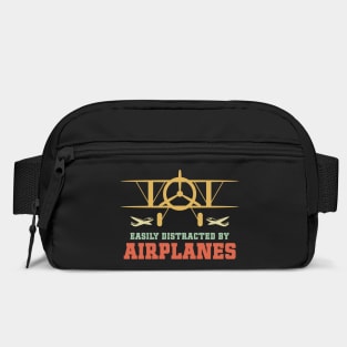 Easily Distracted by Airplanes Cool Aviation Saying Bag
