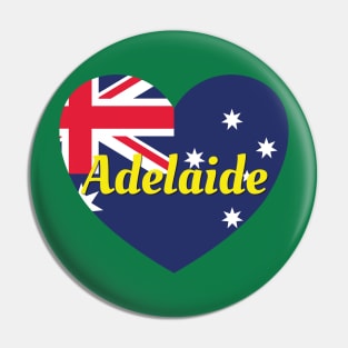 Adelaide Australia Australian Flag Heart Pin