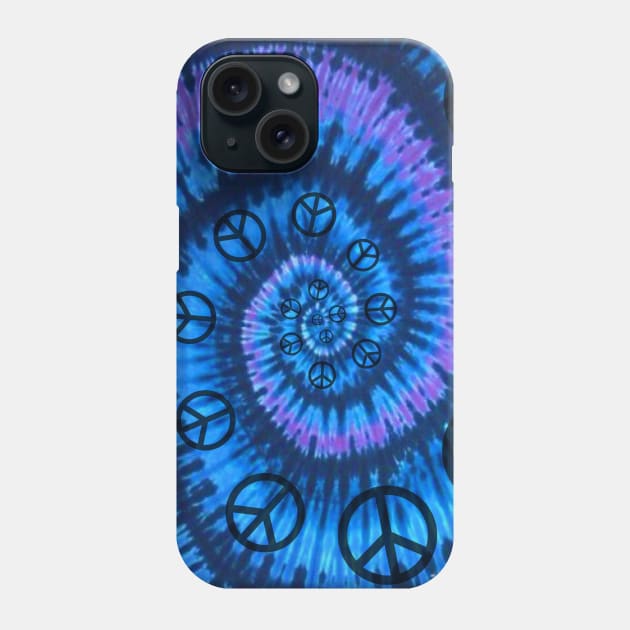 Tie Dye Peace Spiral Phone Case by ARTWORKandBEYOND