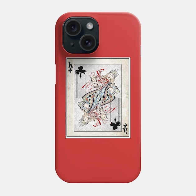 King of Clubs Phone Case by IckyScrawls