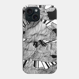 Clouds - patterns, hand drawn, drawings of the sky Phone Case