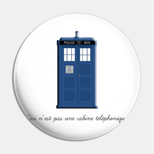 Tardis Magritte Pin by Vahlia