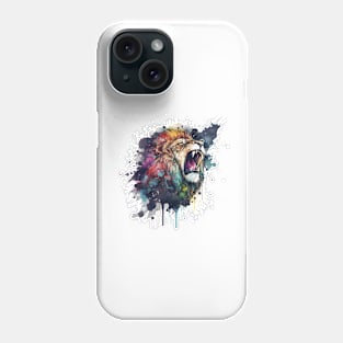 Roaring Lion Watercolor Phone Case