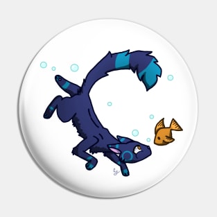 Swimming Cat Pin