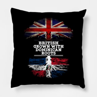 British Grown With Dominican Republic Roots - Gift for Dominican With Roots From Dominican Republic Pillow