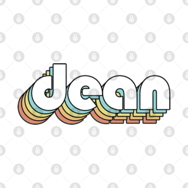 Dean - Retro Rainbow Typography Faded Style by Paxnotods