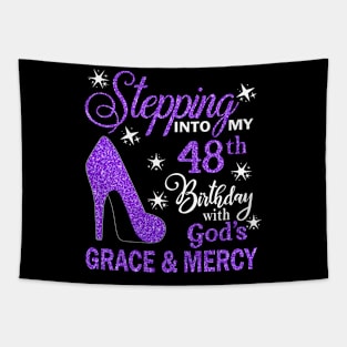 Stepping Into My 48th Birthday With God's Grace & Mercy Bday Tapestry