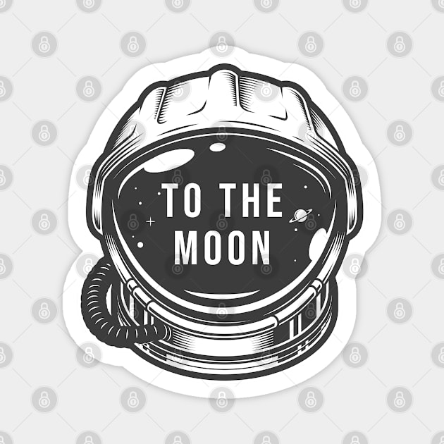 Crypto to the moon astronaut helmet Magnet by Oricca