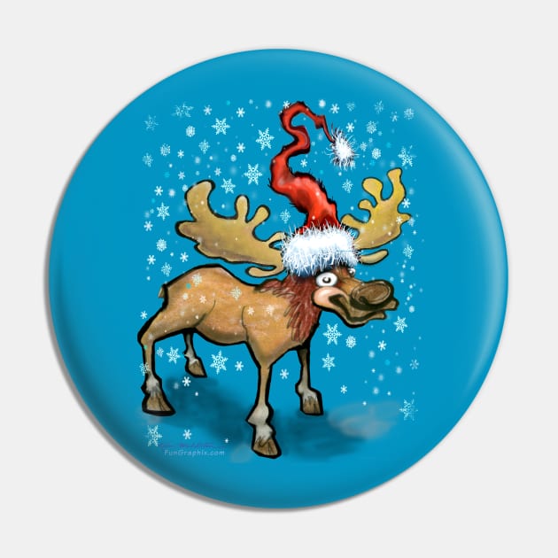 Merry Christmoose Pin by Kevin Middleton