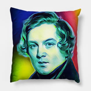 Robert Schumann Colourful Portrait | Robert Schumann Artwork 6 Pillow