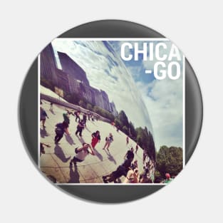 Chicago Silver Bean Pin