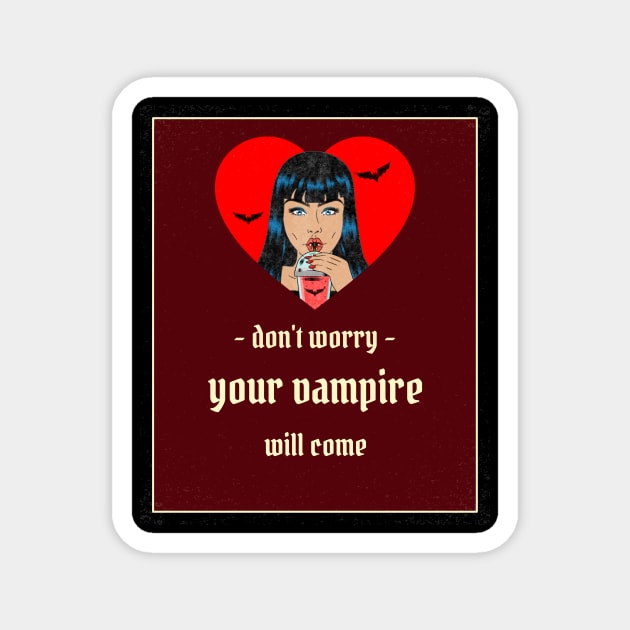 Vampire Design Magnet by Anassein.os