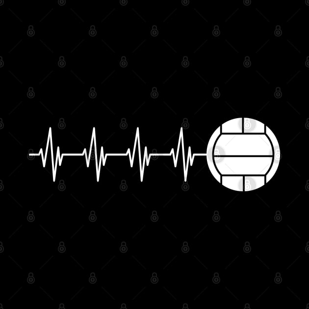 Volleyball Heartbeat w by KC Happy Shop