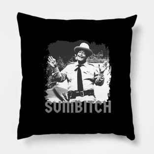 sumbitch - black and white Pillow