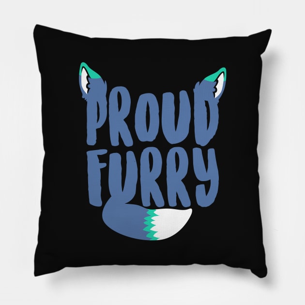 Proud Furry Pillow by Psitta