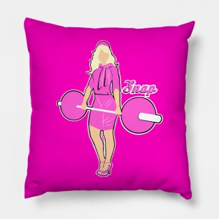 fitness girl, gym girl, barbell girl Pillow