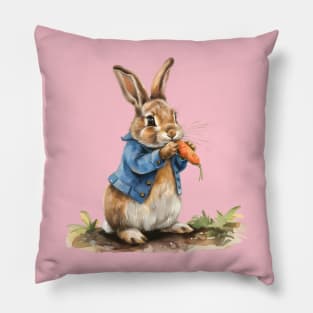 Peter Rabbit eating carrot Pillow