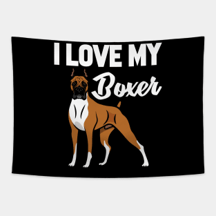 I Love My Boxer Tapestry