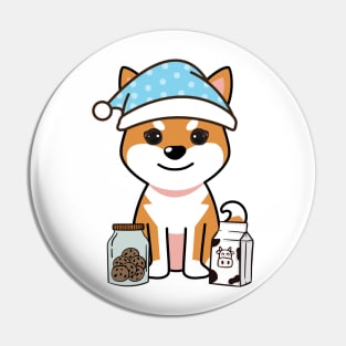 Cute orange dog is having a midnight snack Pin