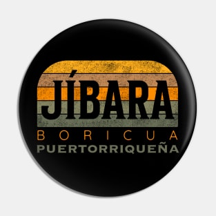 Jibara Boricua Puertorriqueña Pin