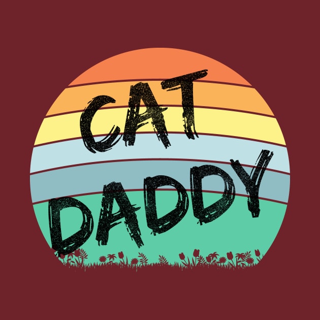 Cat Daddy (blk text, sunset circle) by PersianFMts