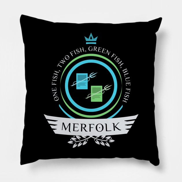 Magic the Gathering - Merfolk Tribe (UG) Pillow by epicupgrades