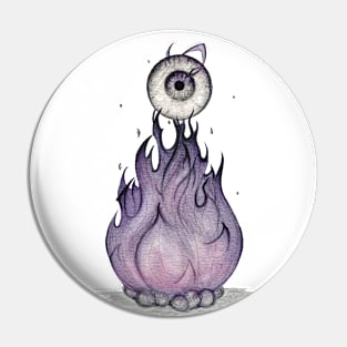 Eyeball flame Pin