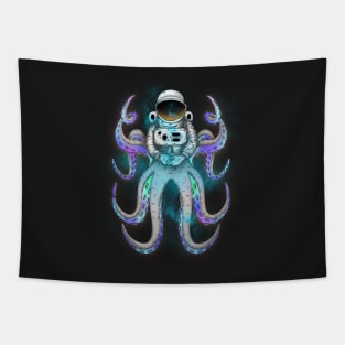 astronaut art octopus Tapestry
