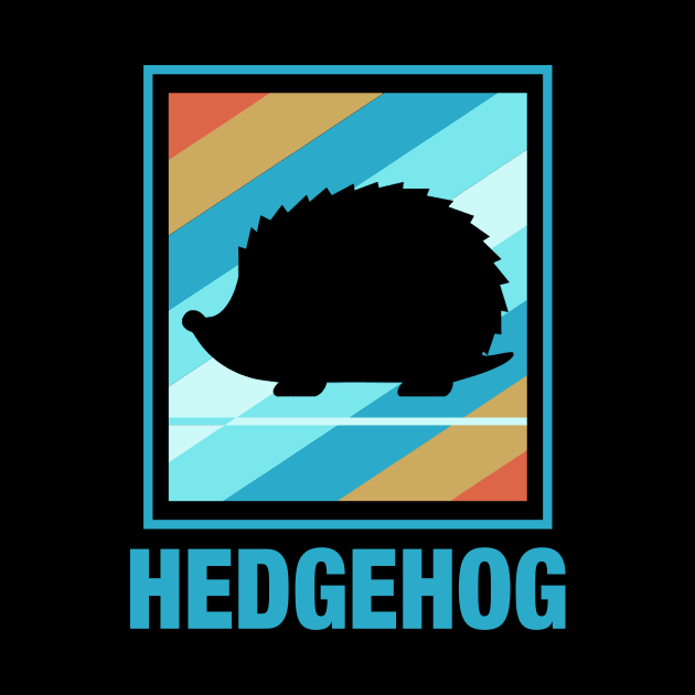 Vintage Hedgehog Silhouette by LetsBeginDesigns