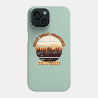 Great Smoky Mountains National Park Tennessee Retro Sunset Distressed Deign Phone Case