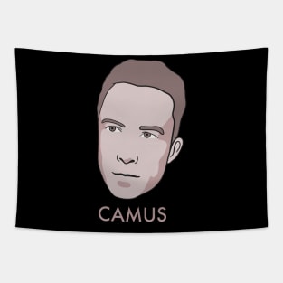 Portrait of Albert Camus - French Philosophy Existentialist Tapestry