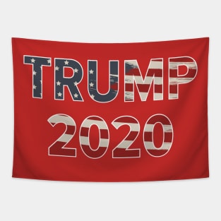 Trump 2020 Red American Flag Tapestry