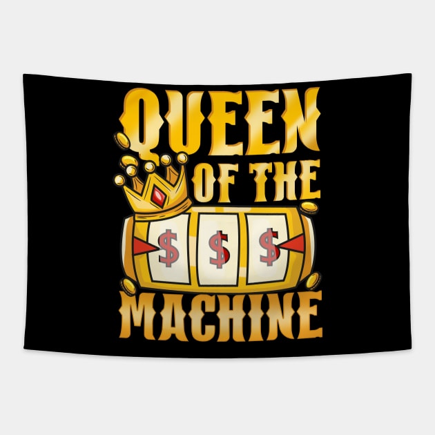 Womens Queen Of The Slot Machine product Vegas Casino Gambling Tapestry by biNutz