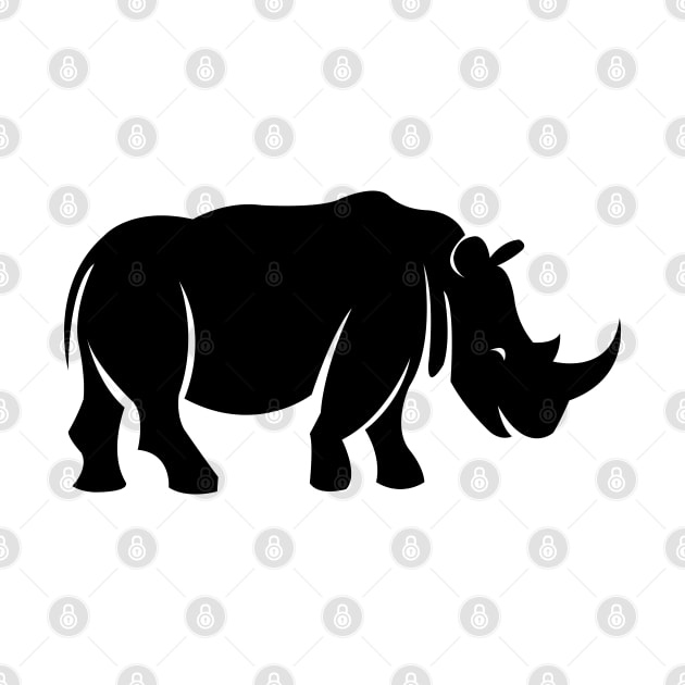 Rhino Silhouette by KC Happy Shop