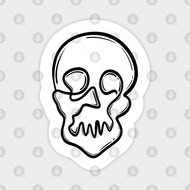 Simple Skull by Skye Rain Art Magnet by Skye Rain Art