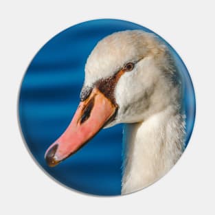 Beautiful Mute Swan Portrait Pin